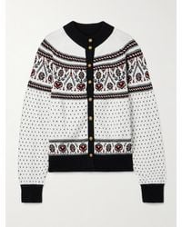 KHAITE - Marc Fair Isle Cashmere Cardigan - Lyst