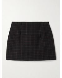 Wardrobe NYC - Contour Checked Wool Mini Skirt - Lyst