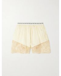 Sea - Ethel Lace-Trimmed Satin-Jacquard Shorts - Lyst