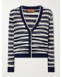 Missoni - Striped Cashmere And Wool-Blend Cardigan - Lyst