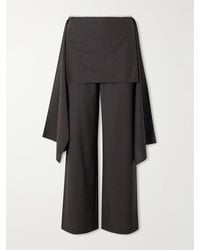 Deiji Studios - Striped Wool Flared Pants - Lyst
