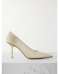 Jimmy Choo - Ixia 80 Embellished Mesh Pumps - Lyst