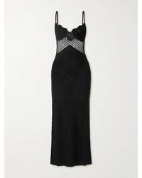 STAUD - Tara Crochet-Trimmed Knitted Maxi Dress - Lyst