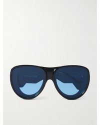 Loewe - Paula's Ibiza Oversized Aviator-Style Acetate Sunglasses - Lyst