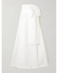 BERNADETTE - Beatrice Bow-Detailed Taffeta Maxi Skirt - Lyst