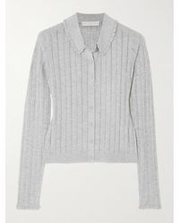 Ulla Johnson - Lottie Cardigan Aus Pointelle-Strick Mit Häkelbesätzen - Lyst