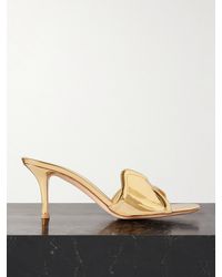Gianvito Rossi - Lucrezia 70 Mules Aus Leder Mit Spiegeleffekt - Lyst