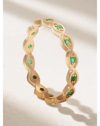 Sydney Evan - Marquis Eternity 14-Karat Emerald Ring - Lyst