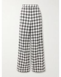 Cara Cara - Mayflower Gingham Cotton-Blend Wide-Leg Pants - Lyst