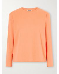 AURALEE - Cotton And Cashmere-Blend T-Shirt - Lyst
