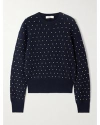 Chloé - Pullover Aus Einer Gerippten Woll-Kaschmirmischung Mit Nieten - Lyst