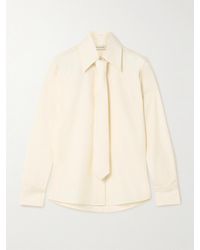 Kallmeyer - Billie Tie-Detailed Cotton-Poplin Shirt - Lyst