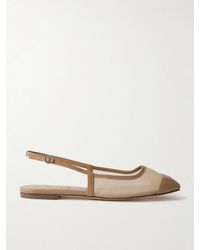 Aeyde - Geraldine Leather-Trimmed Mesh Slingback Ballet Flats - Lyst