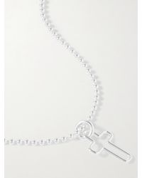Laura Lombardi - Net Sustain Mini Madda Platinum-Plated Recycled Necklace - Lyst
