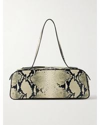 KHAITE - Simona Schultertasche Aus Leder Mit Schlangeneffekt - Lyst