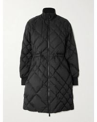 Burberry - Appliquéd Leather-Trimmed Padded Quilted Shell Down Jacket - Lyst