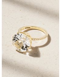 Ileana Makri - Solitaire Crown 18-Karat, Topaz And Diamond Ring - Lyst