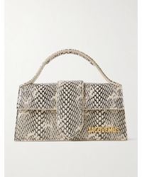 Jacquemus - The Bambino Schultertasche Aus Leder Mit Schlangeneffekt - Lyst