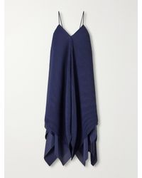JW Anderson - Tiered Asymmetric Pleated Crepe De Chine Mini Dress - Lyst