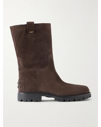 Tod's - Gomma 31 Logo-Appliquéd Suede Ankle Boots - Lyst