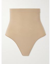 Skims - Seamless Sculpt High-Waisted Thong – Clay – Hoch Sitzender String - Lyst