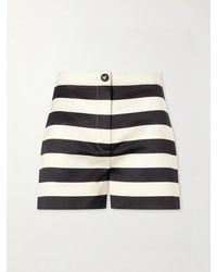 Valentino Garavani - Striped Cotton Duchesse-Satin Shorts - Lyst