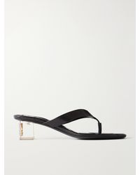 Saint Laurent - Sip 45 Leather Thong Mules - Lyst