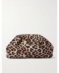 Loeffler Randall - Bailey Clutch Aus Satin Mit Leopardenprint - Lyst