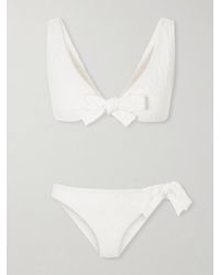 Lisa Marie Fernandez - Bow Floral-Jacquard Bikini - Lyst