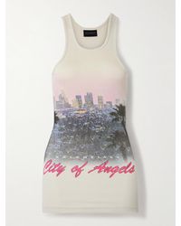 Balenciaga - Tanktop Aus Geripptem Baumwoll-Jersey Mit Print - Lyst