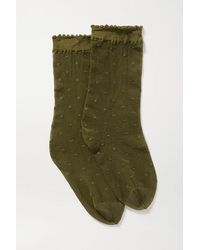 Falke Dot Socken Aus Point D'esprit 15 Den - Grün