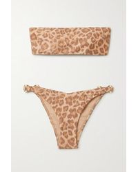 Zimmermann Kirra Bandeau-bikini Mit Leopardenprint - Braun