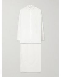 Alaïa - Asymmetric Cotton Poplin Shirt - Lyst