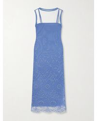 SIR. - Leif Embroidered Tulle Midi Dress - Lyst