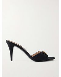 Gucci - Horsebit-Embellished Canvas-Jacquard Mules - Lyst