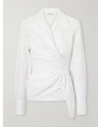 Dries Van Noten - Cotton-Poplin Wrap Shirt - Lyst