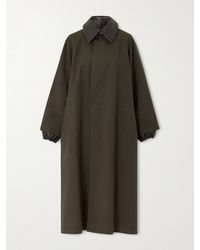 Bottega Veneta - Intrecciato Leather-Trimmed Cotton-Blend Trench Coat - Lyst