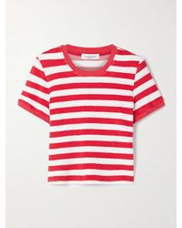 Suzie Kondi - Capri Striped Cotton-Blend Terry T-Shirt - Lyst