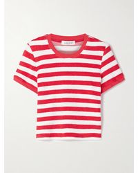 Suzie Kondi - T-Shirt En Molleton De Coton Mélangé À Rayures Capri - Lyst