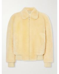 Bottega Veneta - Leather-Trimmed Shearling Blouson Jacket - Lyst