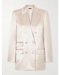 Tom Ford - Double-Breasted Polka- Dot Satin Blazer - Lyst