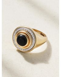 L'Atelier Nawbar - Mimete Ring Für Den Kleinen Finger Aus 18 Karat Mit Onyx Und Diamanten - Lyst