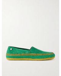 Loewe - Paula's Ibiza Rio Raffia-Trimmed Suede Espadrilles - Lyst