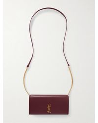 Saint Laurent - Cassandre Strap Smartphone-Hülle Aus Leder - Lyst