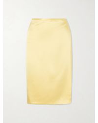 Aflalo - Rixa Satin Wrap Midi Skirt - Lyst