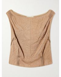 Tory Burch - Crinkled-Satin Blouse - Lyst