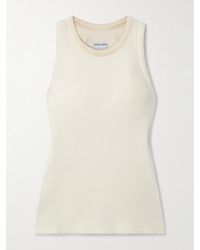 Bottega Veneta - Appliquéd Ribbed Cotton-Blend Jersey Tank - Lyst