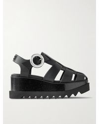 Stella McCartney - Elyse Recycled Wedge Sandals - Lyst