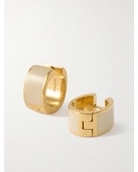 TOTEME - Plated Enamel Hoop Earrings - Lyst