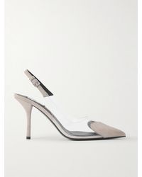 Alaïa - Le Cœur 90 Slingback-Pumps Aus Veloursleder Und Pvc - Lyst